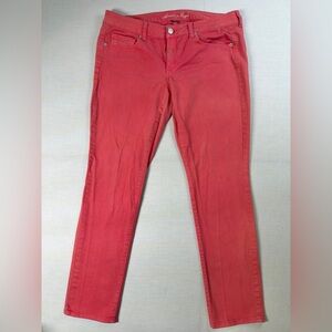 American Eagle Stretch Skinny Jeans Coral Pink Women’s Size 14 Pink Denim Jeans.